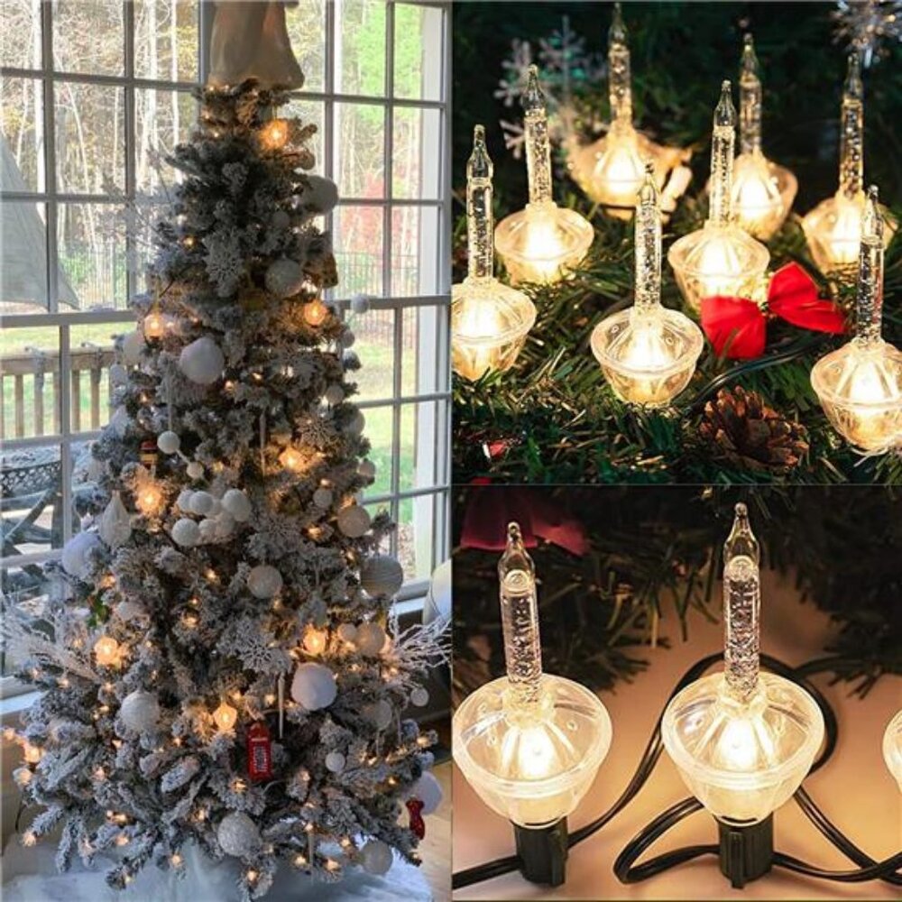 Christmas Bubble Lights 11 Ft Bubble String Lights with 7 Bubble Light Bulbs - Picture 7 of 8